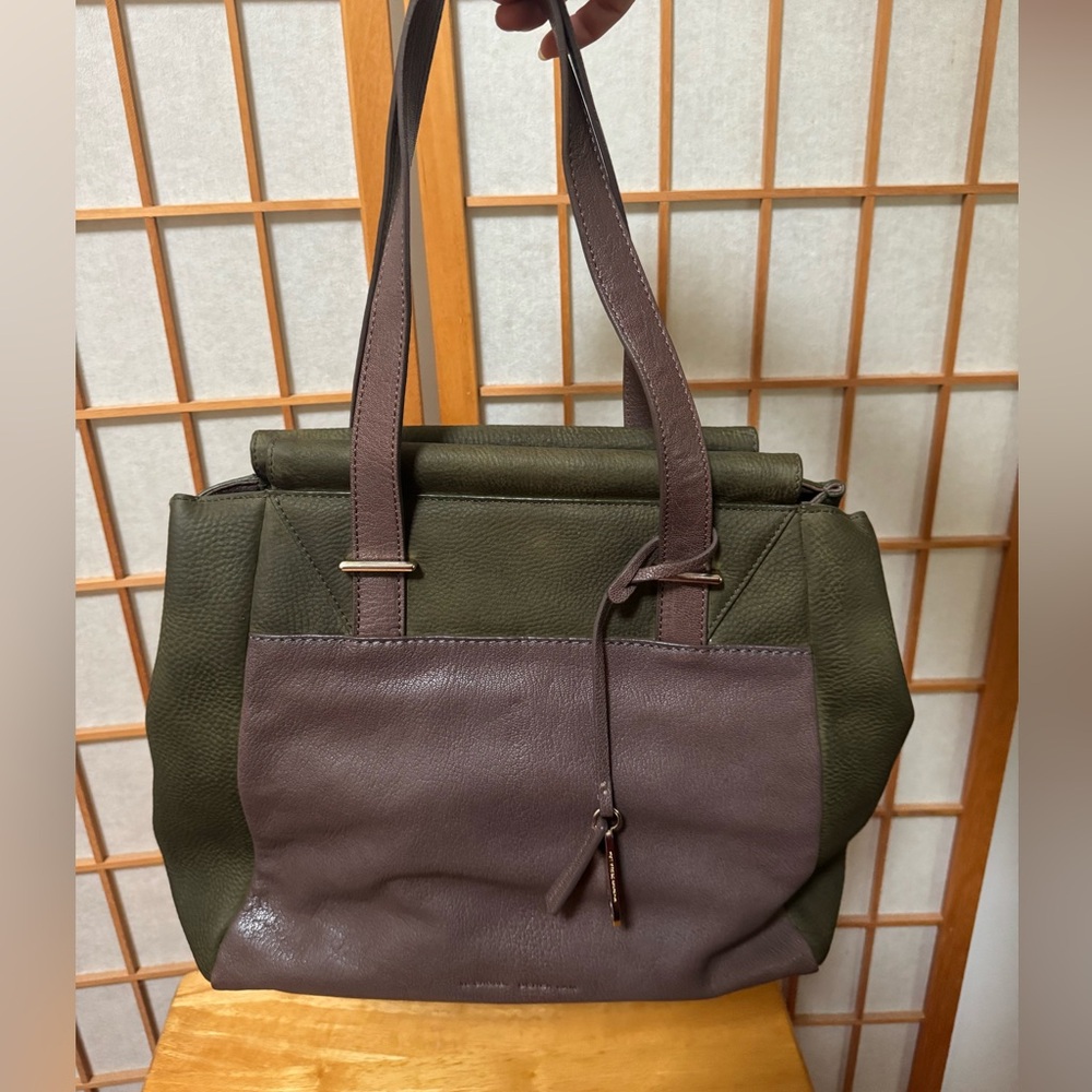 NEW Derek Lam 10C Olive and Brown Leather Bag